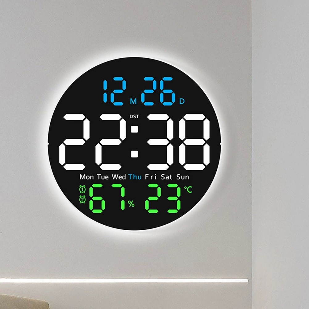 Remote Controlled LED Clock for For home with Temperature and Date Display
