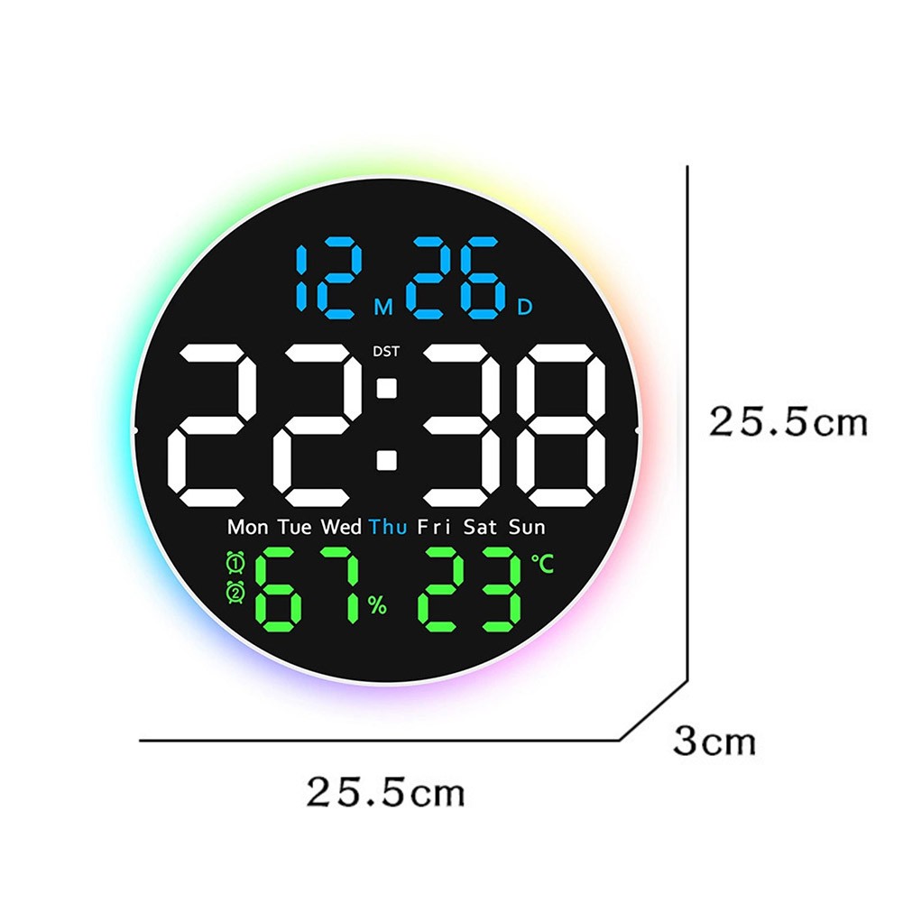 Remote Controlled LED Clock for For home with Temperature and Date Display