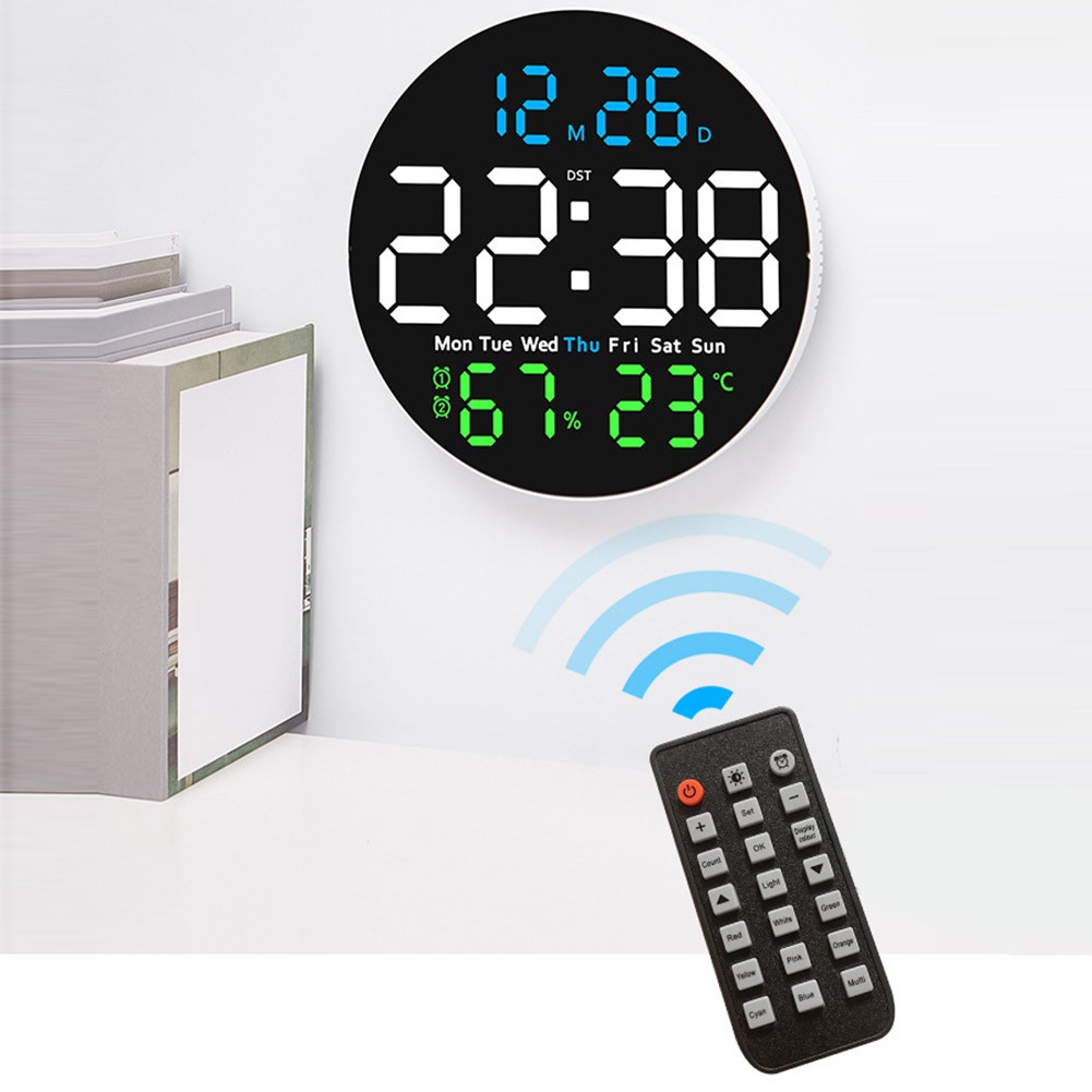 Remote Controlled LED Clock for For home with Temperature and Date Display