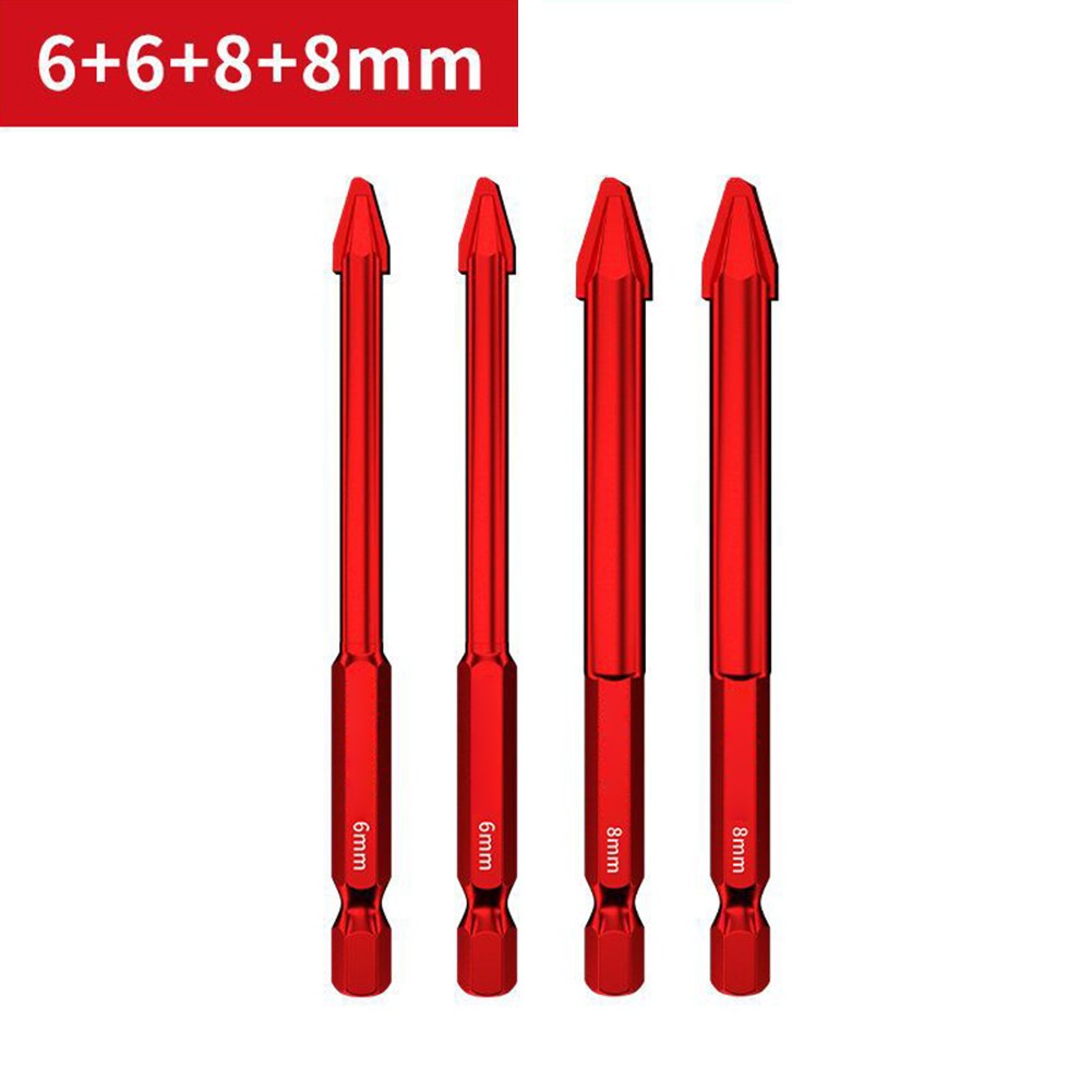 Eccentric Drill Bit Set for Glass Tile and Rock Slab 4 Sizes for Drilling Tasks