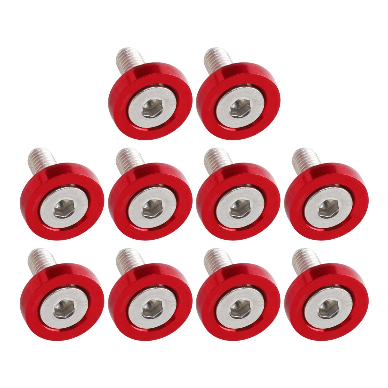 Long lasting Aluminum M6 Washers & Bolts 10PCS Set for Car Modification - Picture 51 of 55