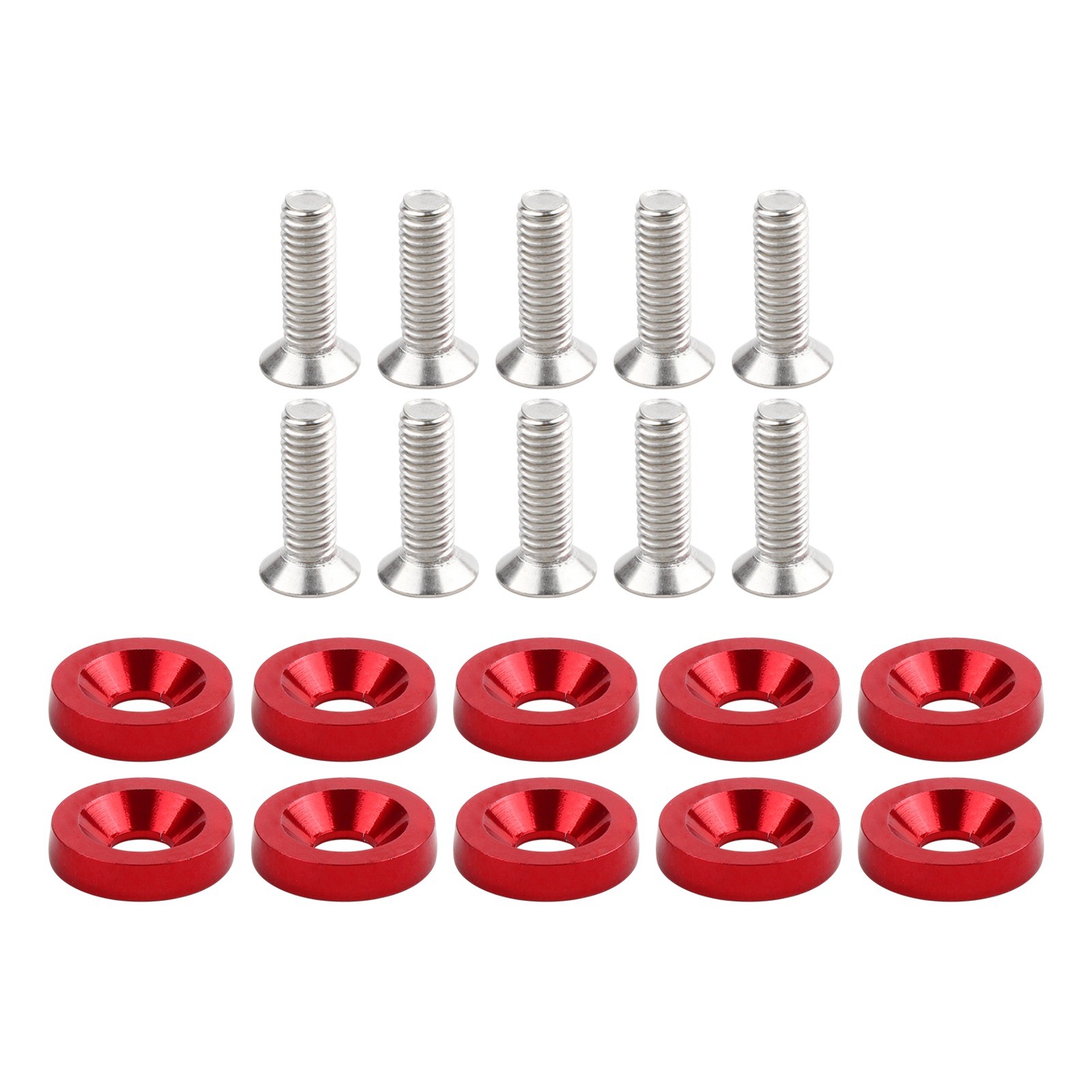 Long lasting Aluminum M6 Washers & Bolts 10PCS Set for Car Modification - Picture 52 of 55