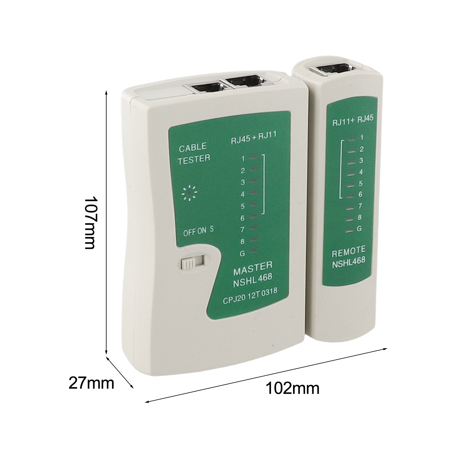 RJ11 and Ethernet Network Tester with Built in LED Connection Indicators - Afbeelding 27 van 28