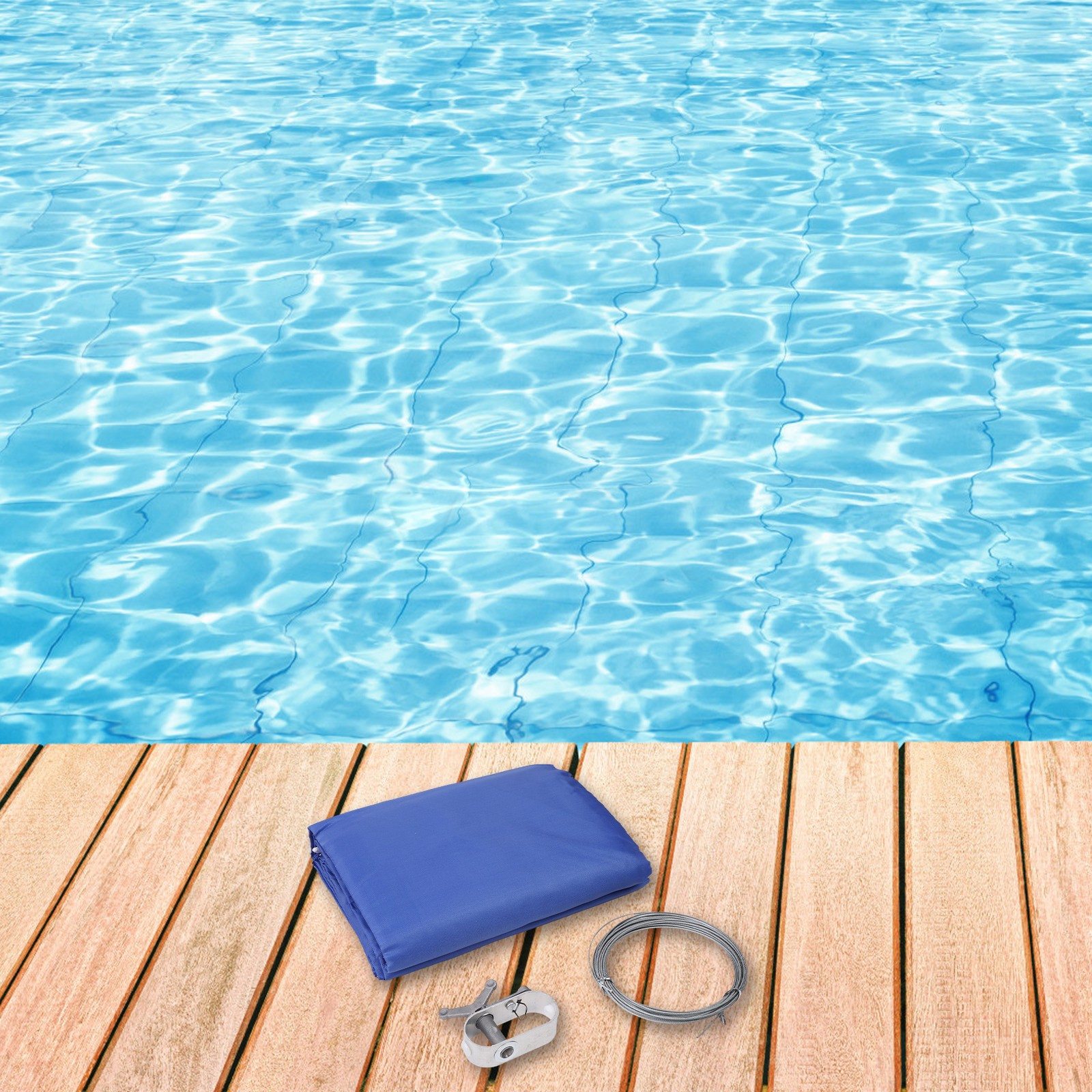 All Weather 210D Oxford Tuch Poolabdeckung für rund für oberirdischen Einsatz - Bild 26 von 29