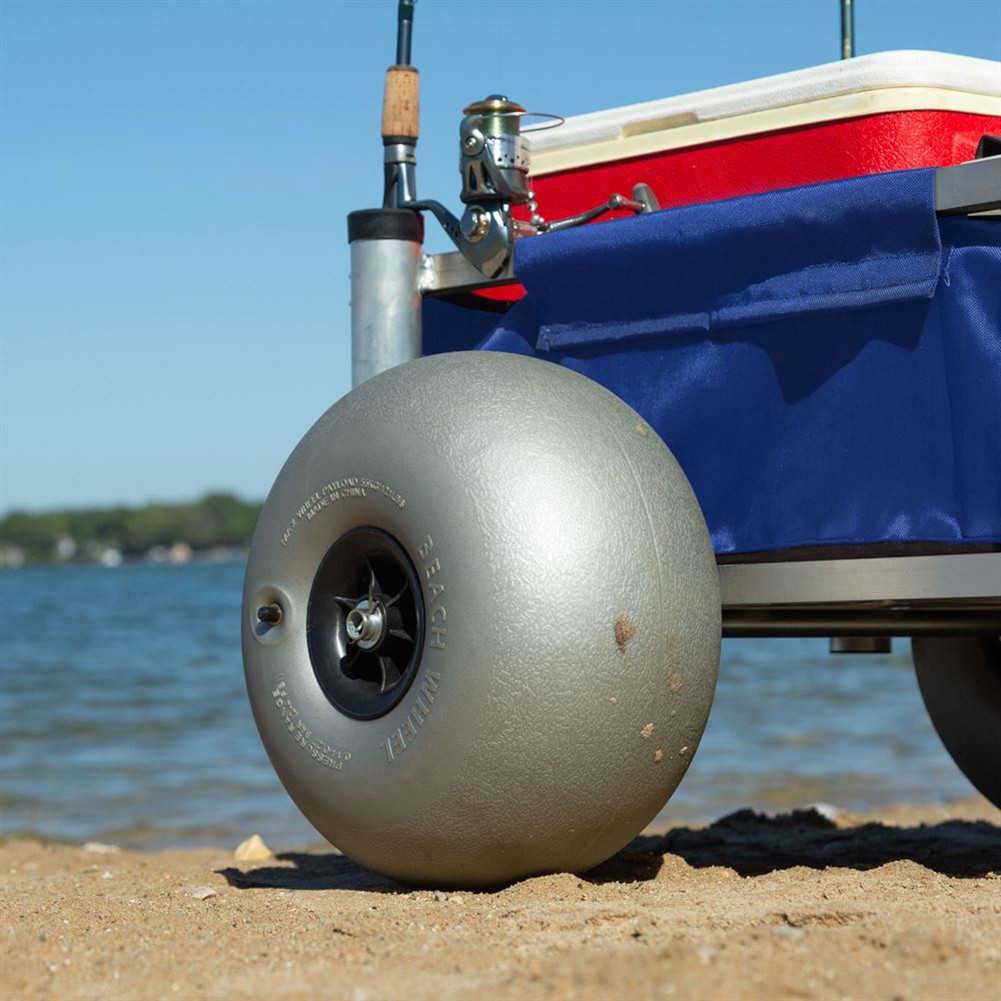 AKTIVE Strandwagen Faltbar – Aluminium, 70 Kg Belastbar, Mit Verstellbarem Griff & Kordel