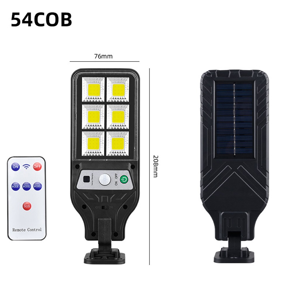 Solar LED Outdoor Wall Lamp with Motion Sensor Remote and Lighting Modes