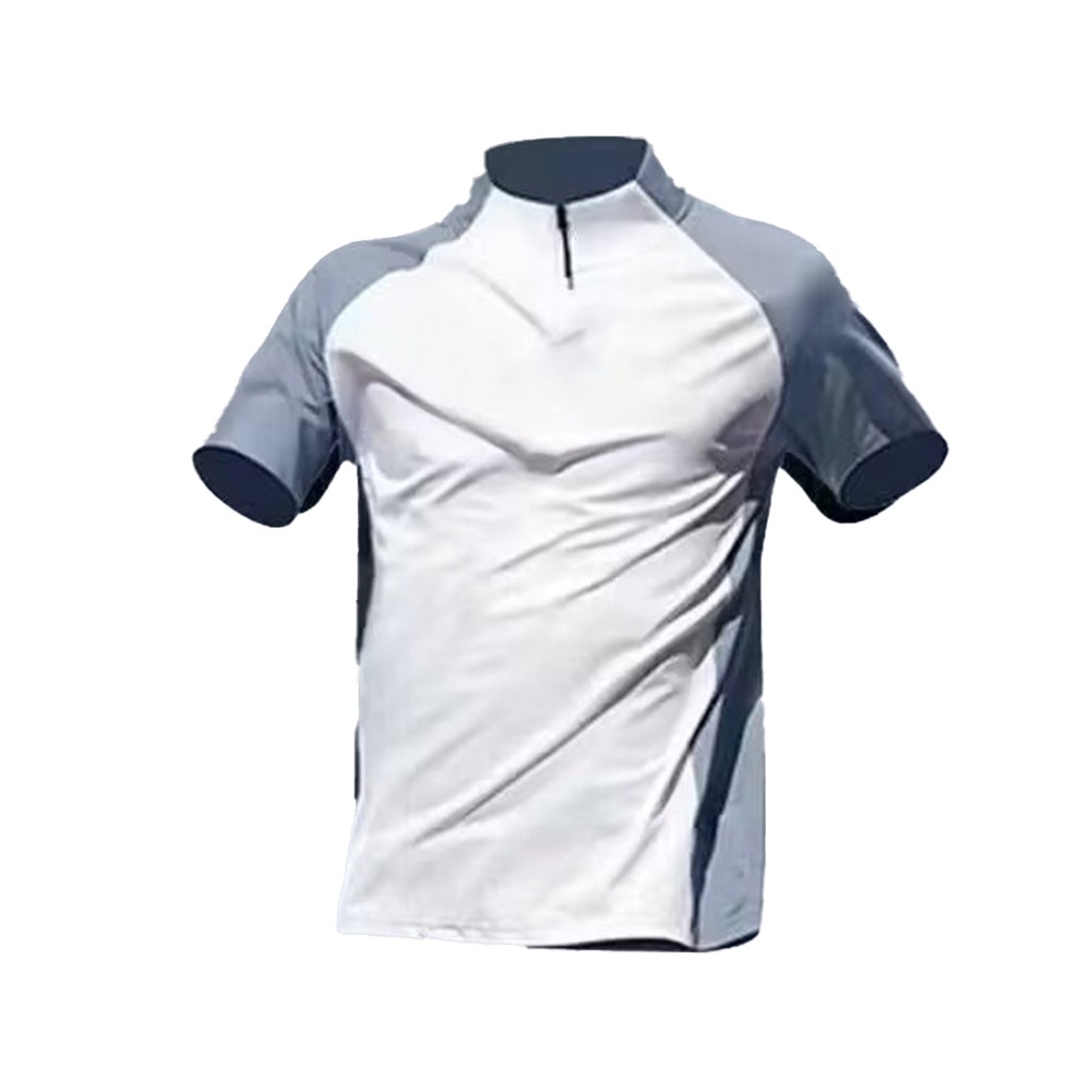 Athletic Men's T Shirt Flexible Fit with half zip feature Ideal for Workouts - Picture 13 of 16