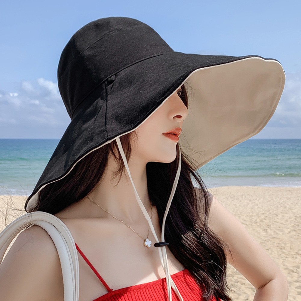 UV-Schutz Outdoor Damen Sonnenhut mit Roll-Up Design für Strand und Reisen - Bild 18 von 30