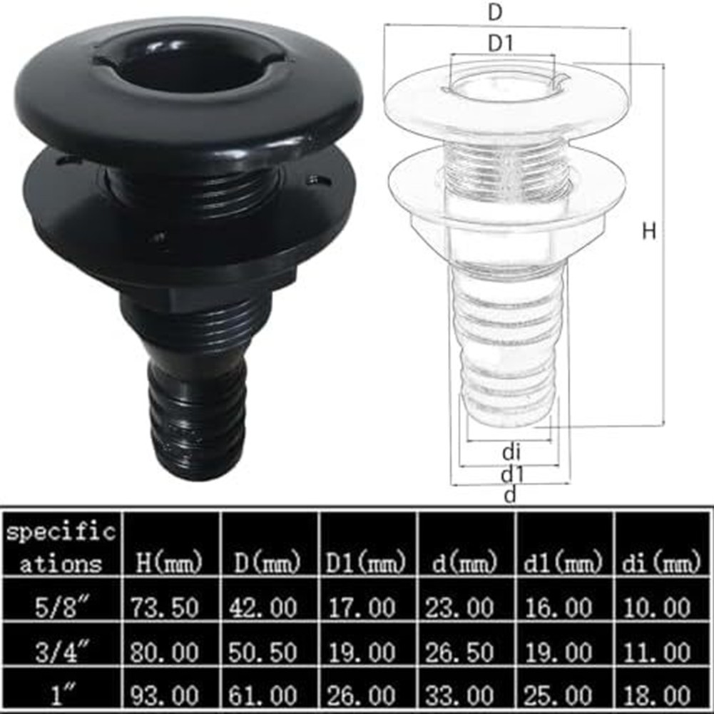 Easily Installable 2Pcs Marine Thru Hull Fittings Perfect for Boat Use - Picture 17 of 24