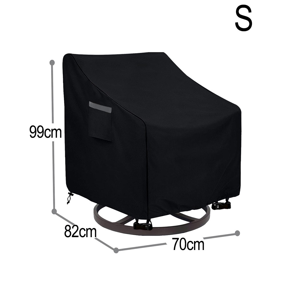 Oversized Waterproof Dustproof Chair Cover for Outdoor Swivel Furniture - Picture 17 of 30