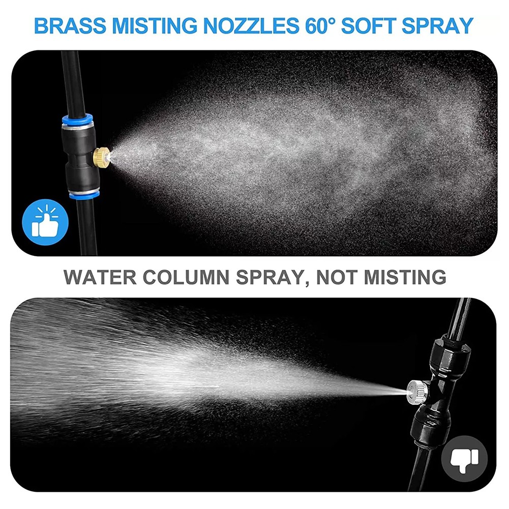 Customizable Outdoor Mist Cooling System Easy Setup with Brass Nozzles - Picture 30 of 30