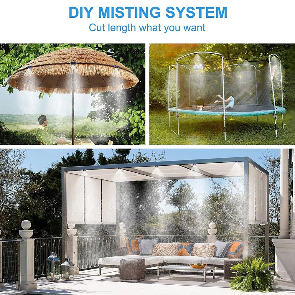 Customizable Outdoor Mist Cooling System Easy Setup with Brass Nozzles - Picture 19 of 30