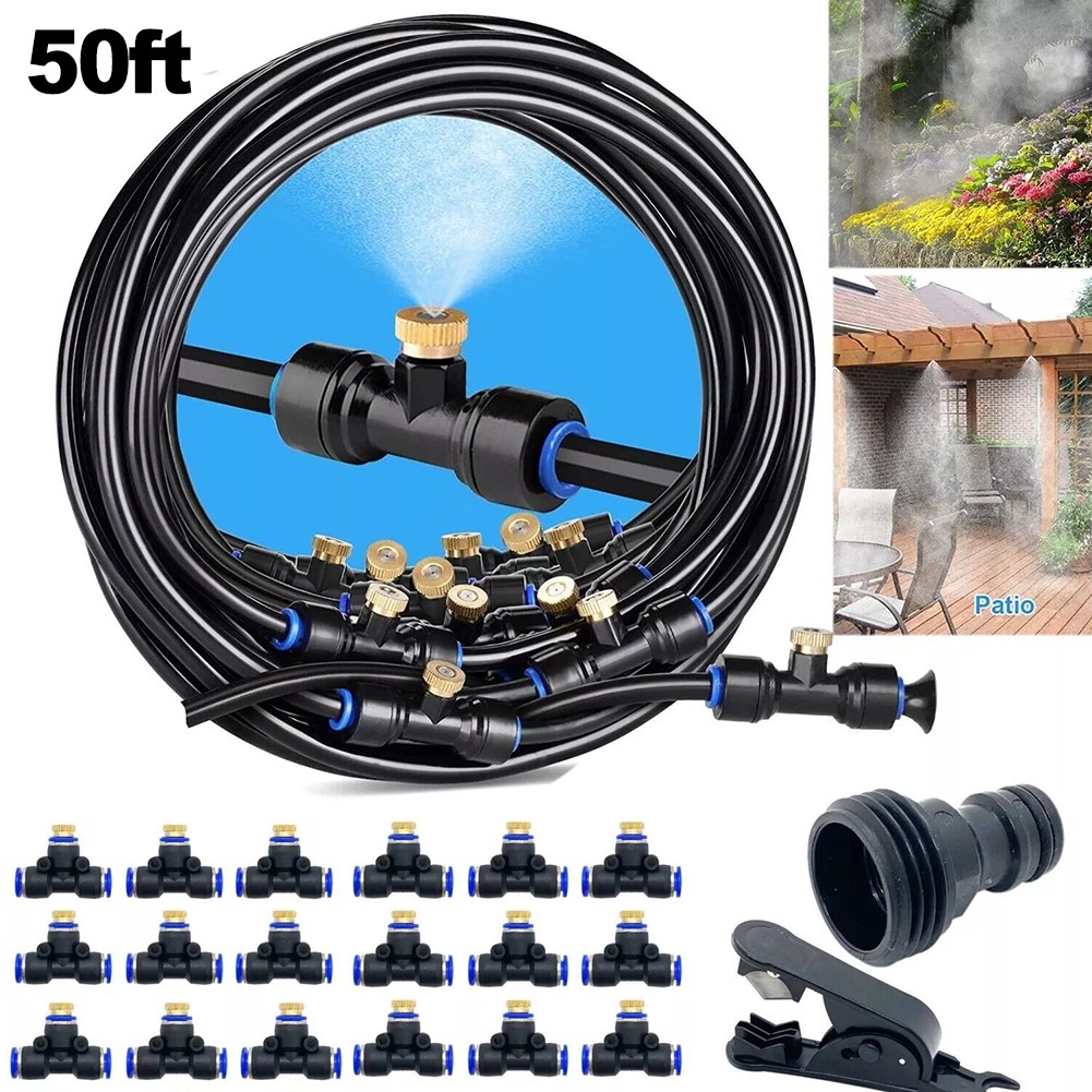 Misting Watering System for Outdoor Fun 20FT and 50FT with Brass Nozzles - Picture 25 of 28