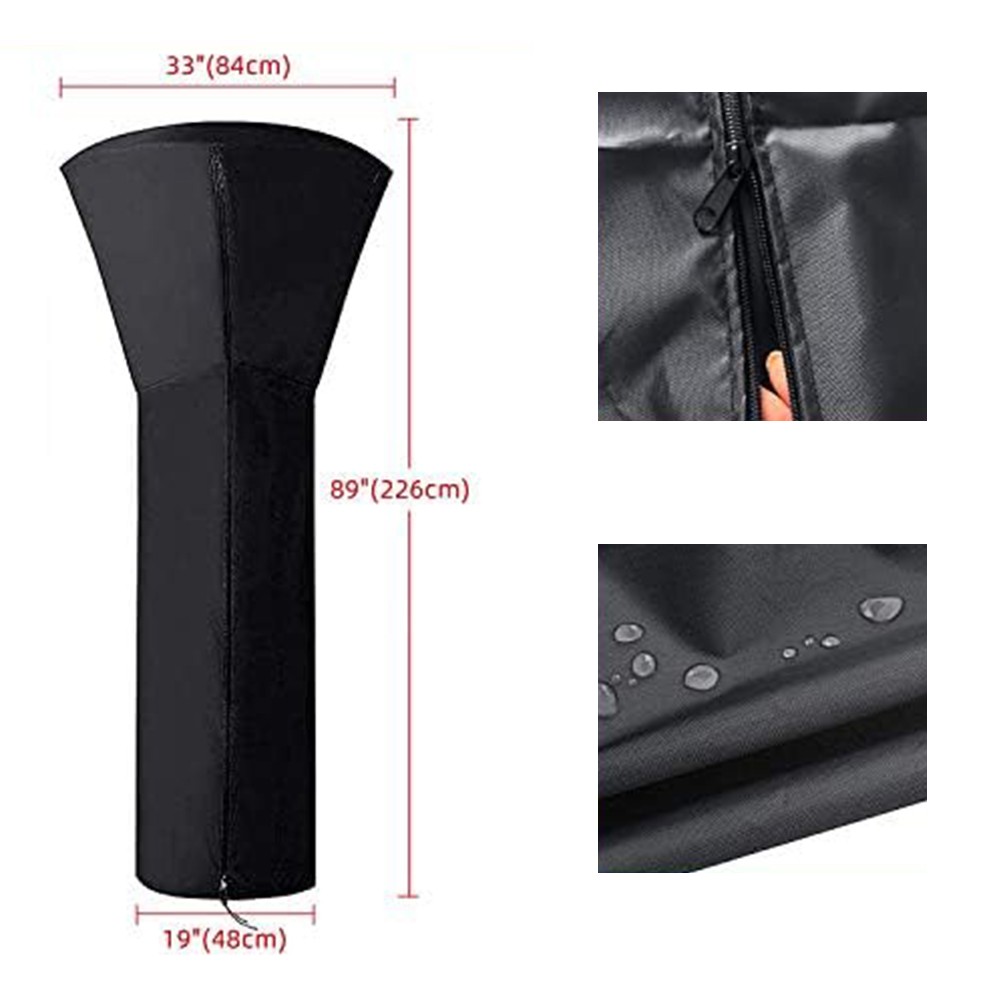 Outdoor Heater Protection Cover Tear Resistant Oxford Fabric with Large Opening - Picture 26 of 26