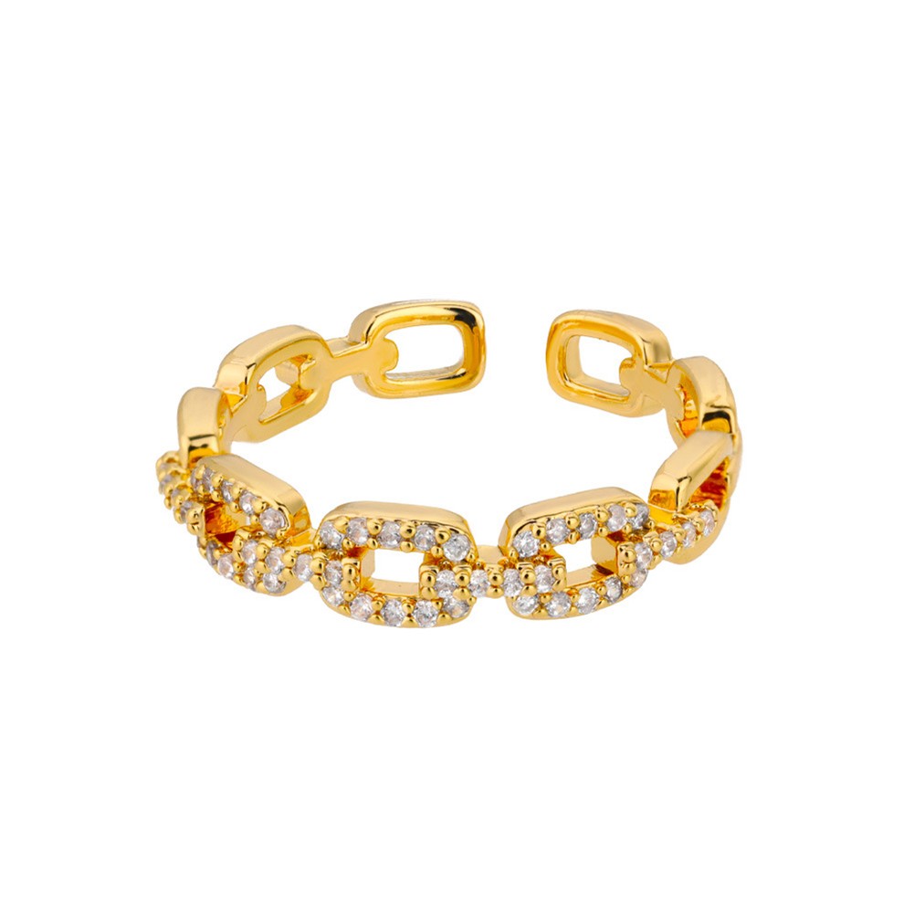 Unique Adjustable Zircon Ring with 18K Gold Plating Ideal for Everyday Wear - Picture 9 of 12