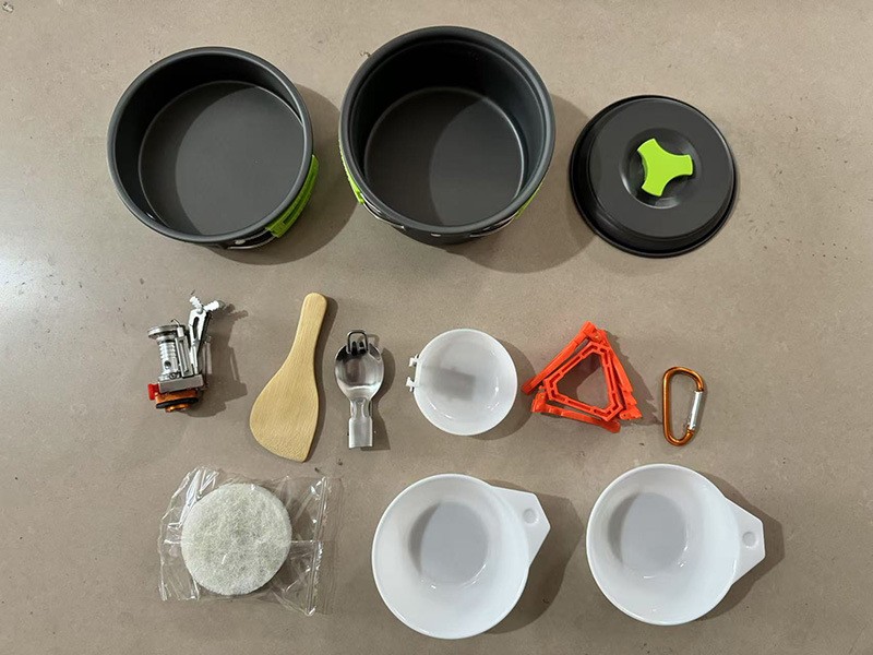 Ensemble soldes de Cuisine Extérieur Portable pour 12 Personnes Ustensiles de Cuisine