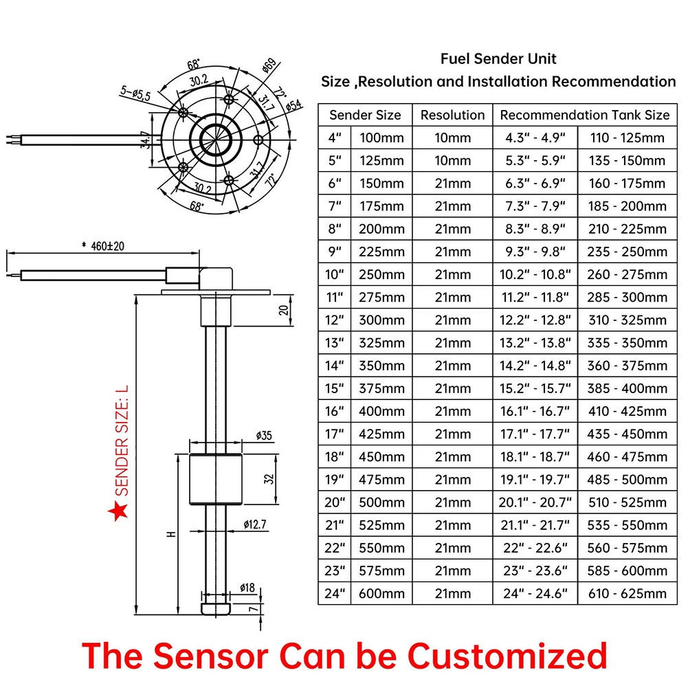 Reliable Fuel Sender Unit with SAE 5 Hole Mounting for Easy Installation - Picture 31 of 33