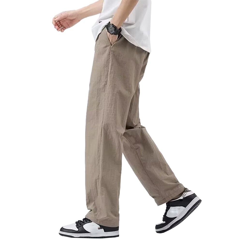 Fashionable Men's Baggy Gym Pants with Drawstring Suitable for Daily Wear - Picture 13 of 24