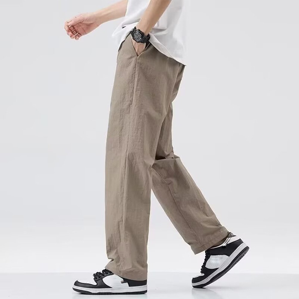Fashionable Men's Baggy Gym Pants with Drawstring Suitable for Daily Wear - Picture 15 of 24