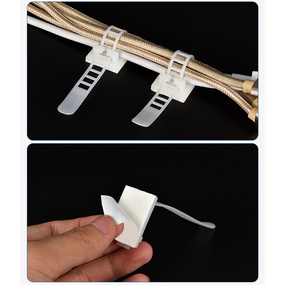 Reusable Cable Clips 100pcs for Tidy Cable Management at For Home and Workplace - Bild 20 von 21