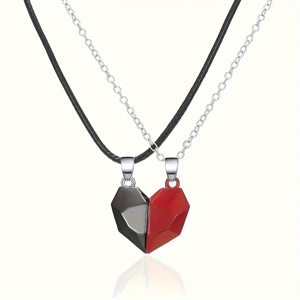 Amazing Couples' Necklaces Featuring Artistic Heart Designs in Ti Steel - Picture 14 of 14