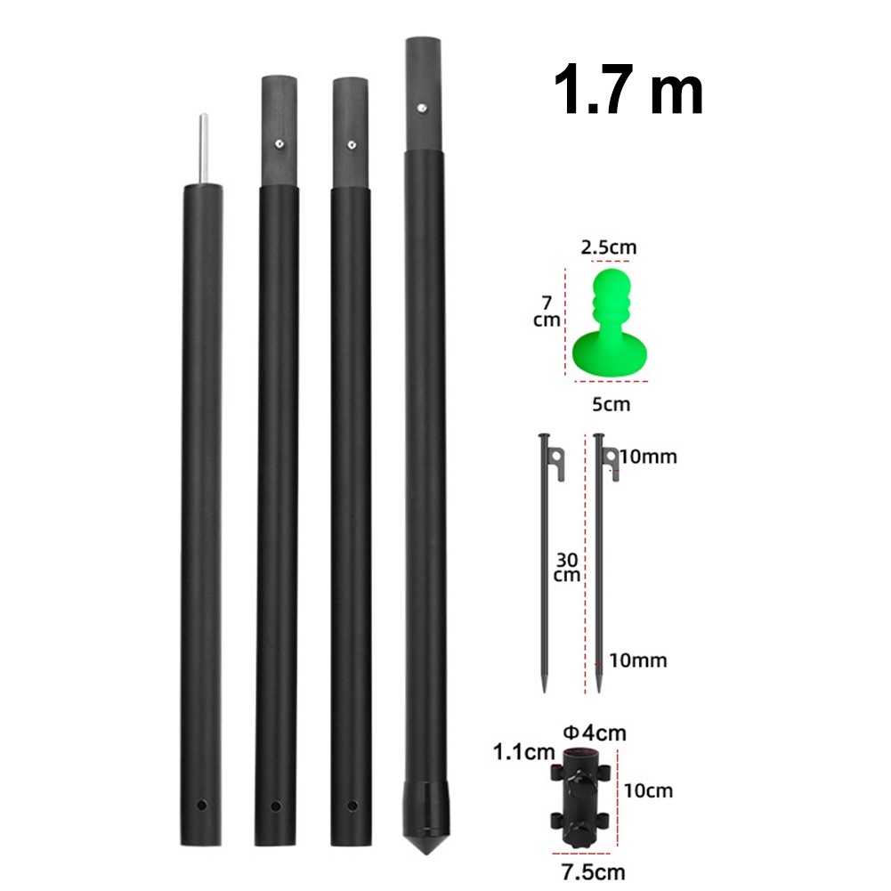 Adjustable Carbon Fiber Tarp Poles for Camping Canopy Shelter Awning Tent Setup