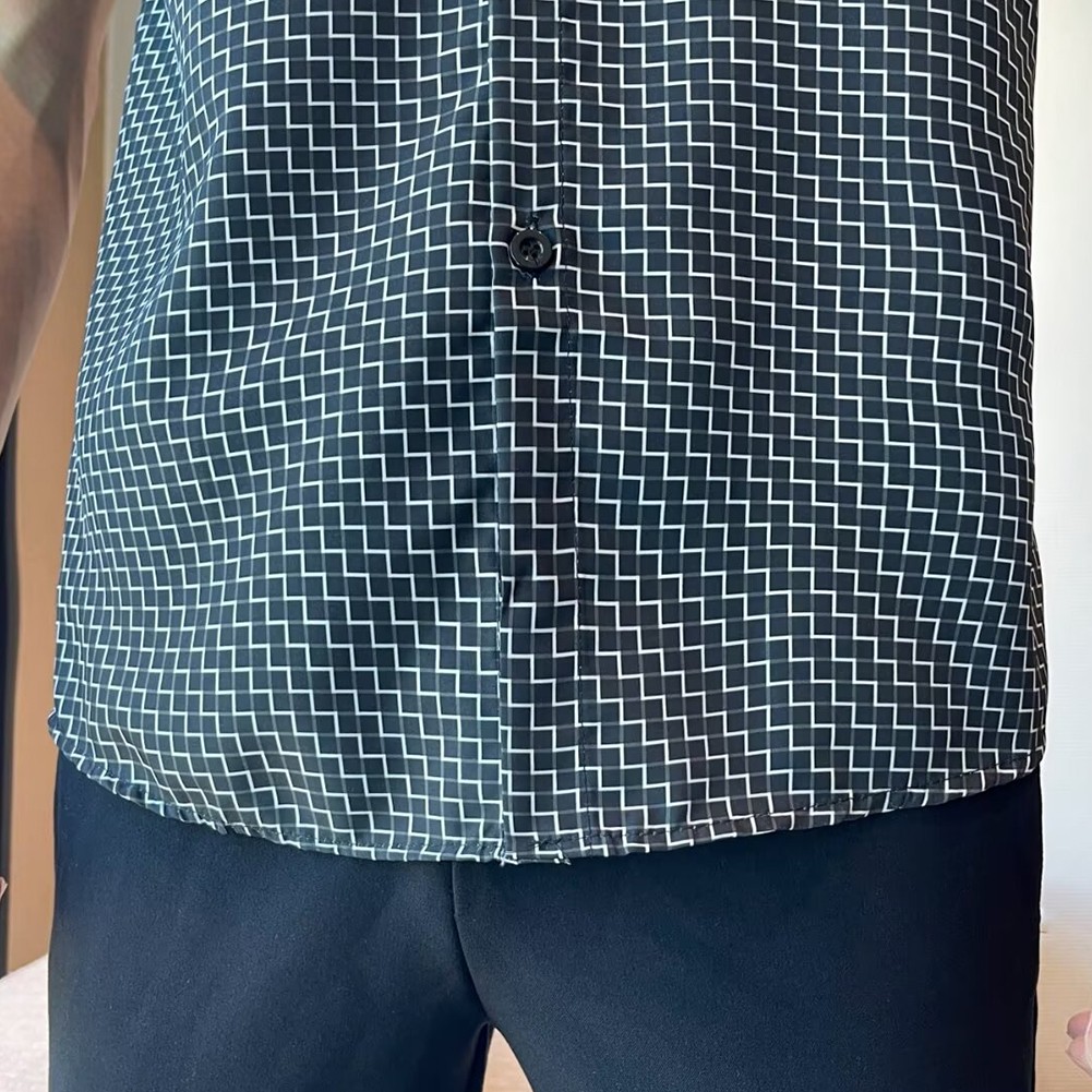 Sleek Men's Lapel Shirts in Korean Design Comfortable Lightweight and Stylish - Picture 16 of 26