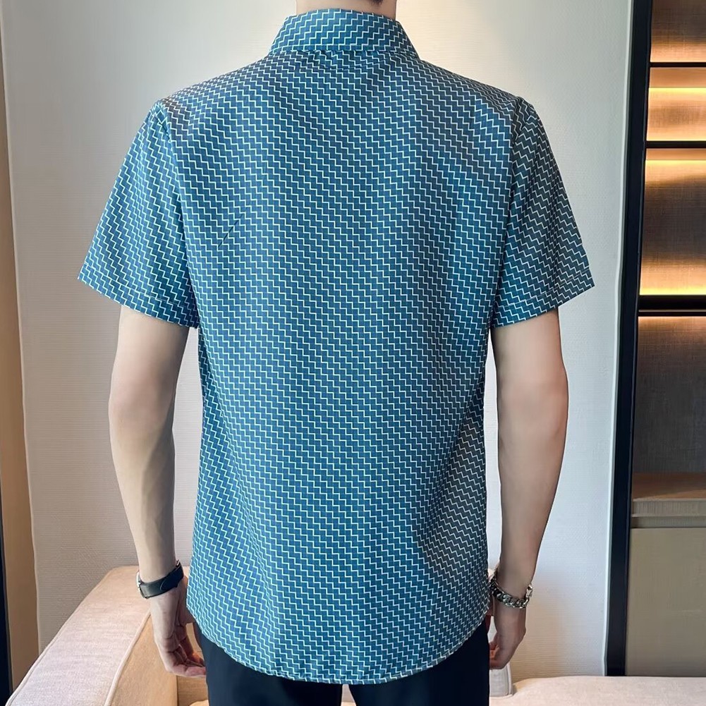 Sleek Men's Lapel Shirts in Korean Design Comfortable Lightweight and Stylish - Picture 21 of 26