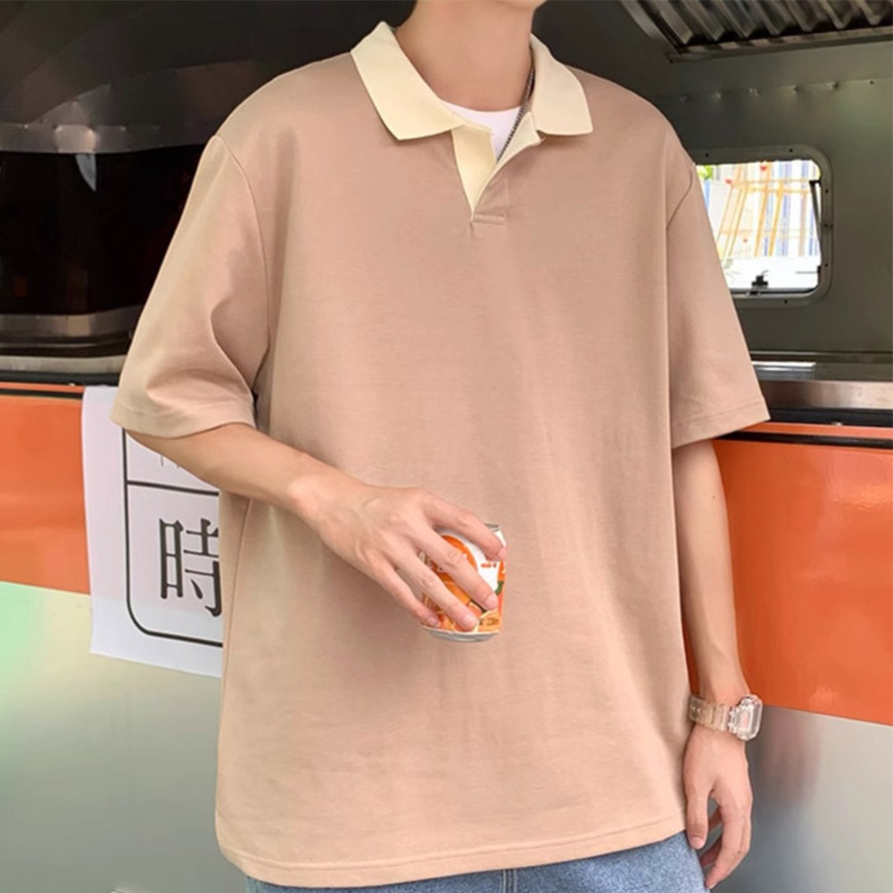 Tee Shirt for Men with Color Matching Style Perfect for Summer Outings - Picture 17 of 17