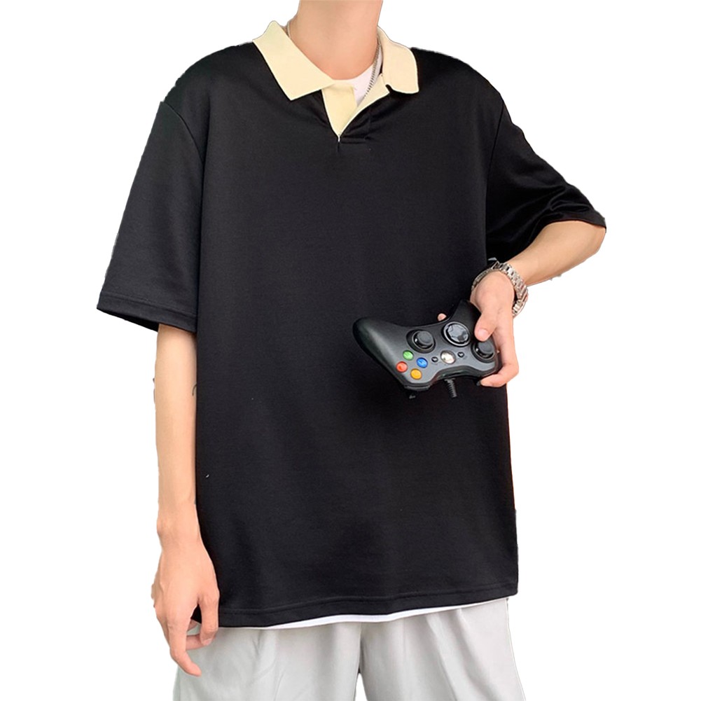 Tee Shirt for Men with Color Matching Style Perfect for Summer Outings - Picture 10 of 17