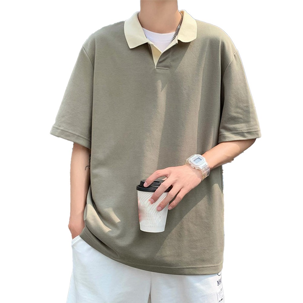 Tee Shirt for Men with Color Matching Style Perfect for Summer Outings - Picture 13 of 17
