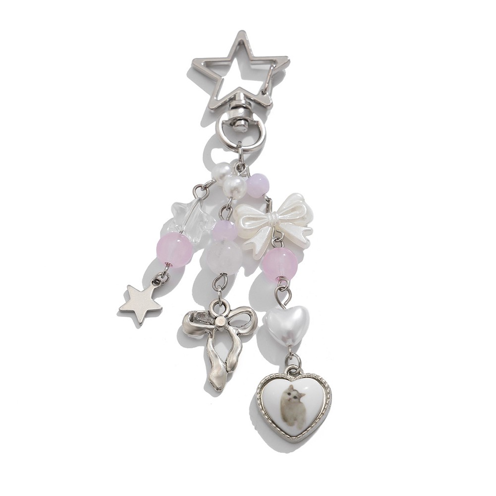 Energetic Strawberry Bow Design Keychain Perfect for Everyday Carrying - Picture 5 of 6