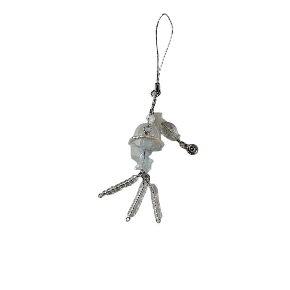 Fashionable Jellyfish Bead Pendant Keychain for Mobile Phones and More - Picture 13 of 15