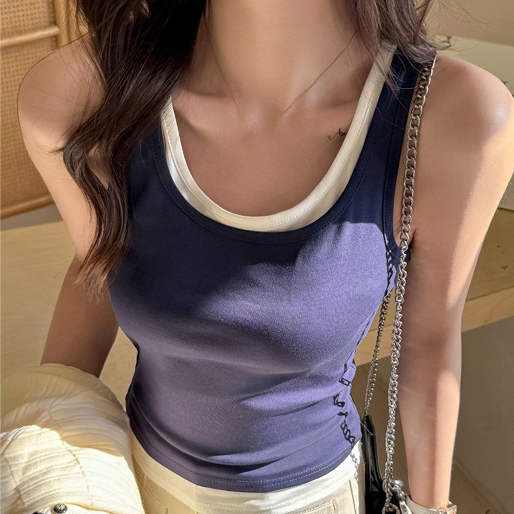 Simplistic Yet Womens Fashion Set Featuring a Relaxed Fit Vest Seasons - Picture 17 of 32