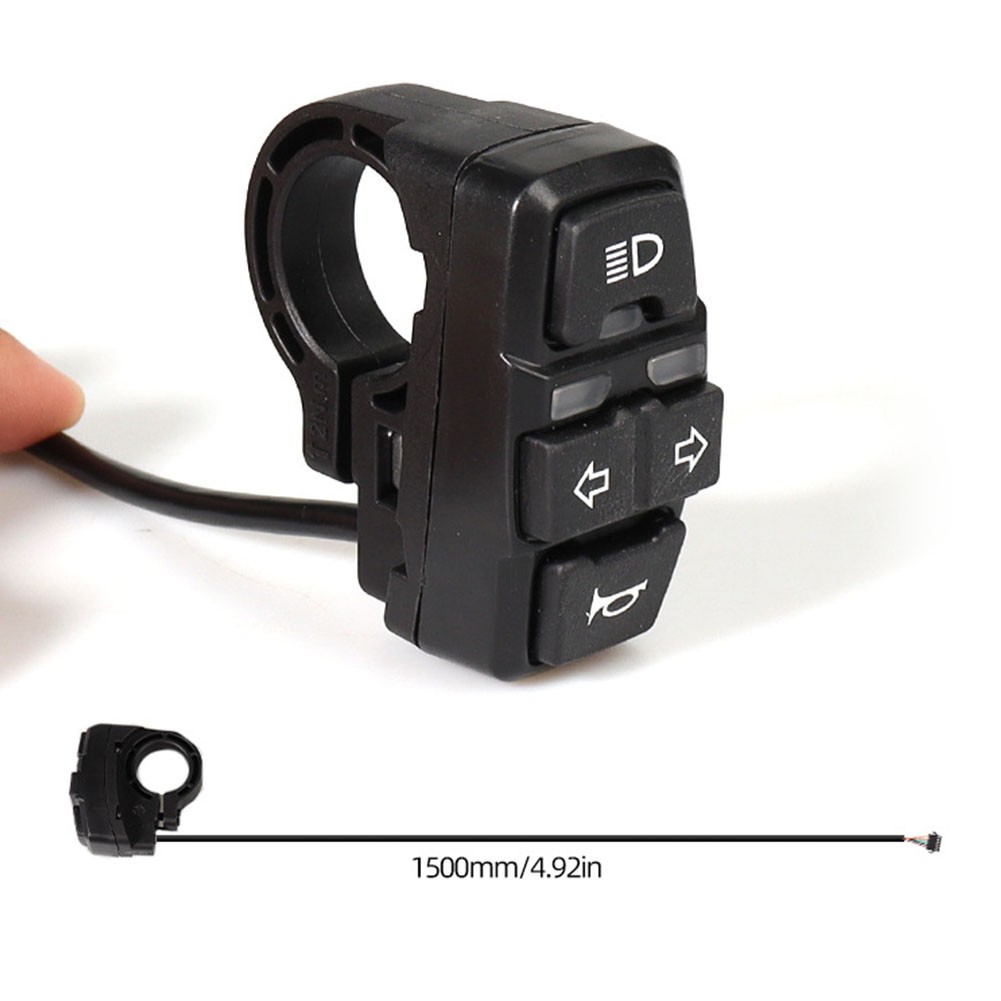 3 In 1 Motorcycle Switch Electric Bike Sco-oter ATV Quad Light Turn Signal Horn Onoff Button For 22mm Dia Handlebars Motorbike I3683737586 - Foto 9