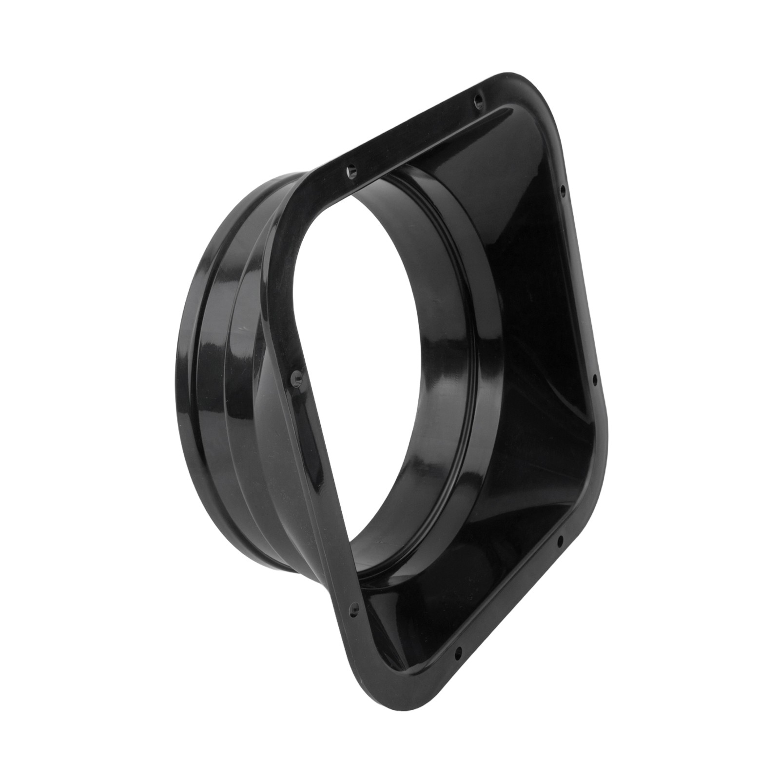 Produktbild von Lüftungsverbindungsstück 160 Mm PVC-Flansch Quadratisch – Für Küche, Bad, HVAC Und Klimaanlage Schwarz