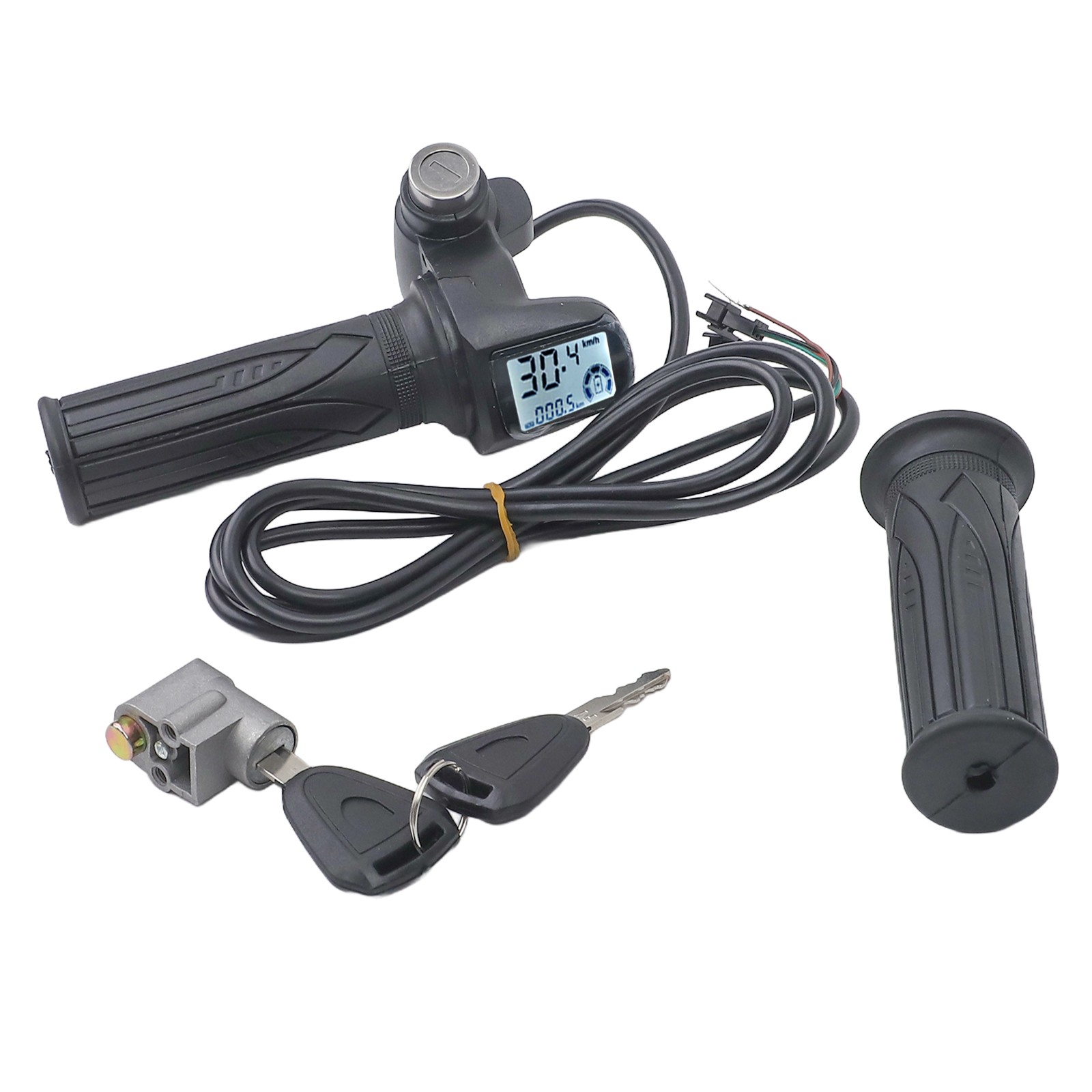E Bike Throttle Control 48V Handle Grip with Integrated LCD Display & Key Locks - Picture 31 of 48
