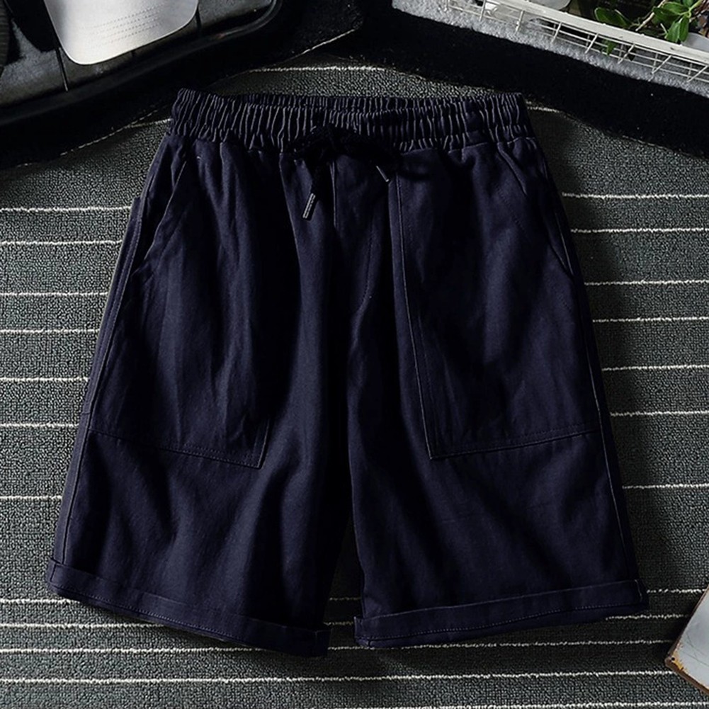 Mens Summer Cargo Shorts Loose Fit Casual Five Point Pants Black Khaki Green - Picture 13 of 18