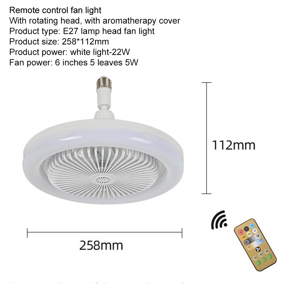 Energy Saving LED Fan Light E27 Screw Super Bright for Bedroom Lighting - Picture 25 of 58