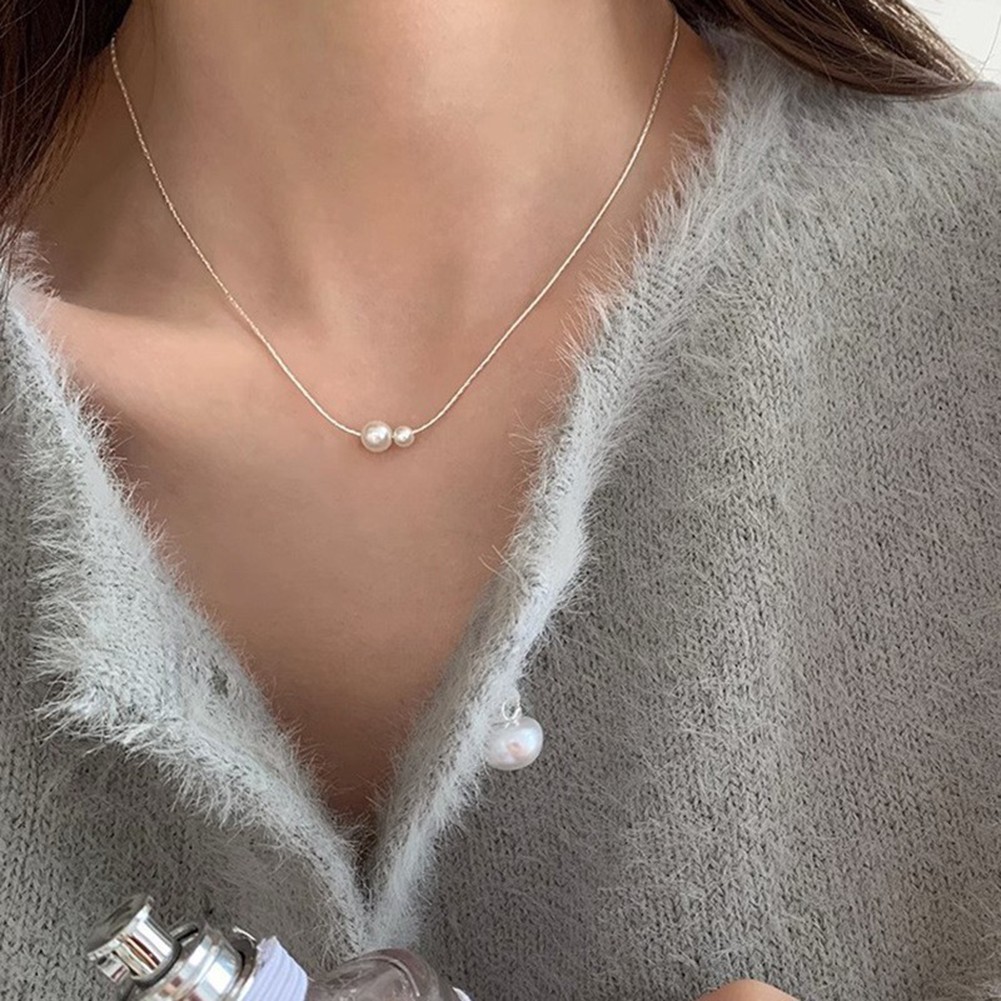 Schöne Perlenkette Muschel für Damen mit eleganter Schleife für Sommertage - Picture 25 of 36
