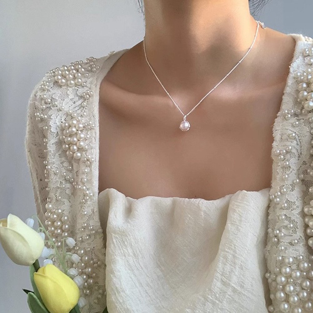 Schöne Perlenkette Muschel für Damen mit eleganter Schleife für Sommertage - Picture 33 of 36