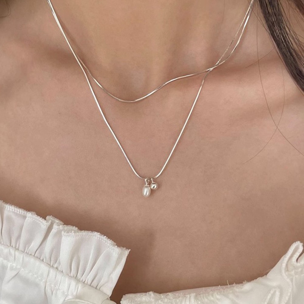 Schöne Perlenkette Muschel für Damen mit eleganter Schleife für Sommertage - Picture 34 of 36