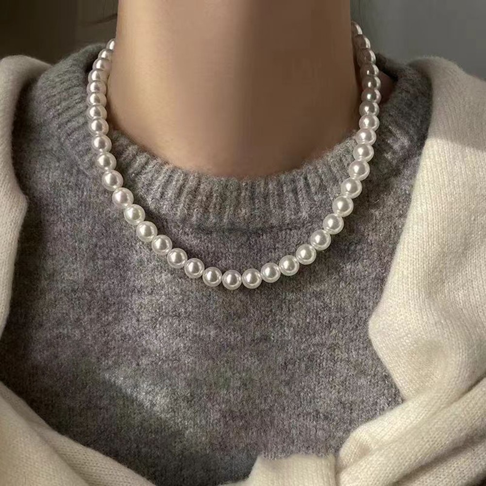 Schlanke Perlenkette f��r m��heloses Styling mit Magnetverschluss - Bild 15 von 16
