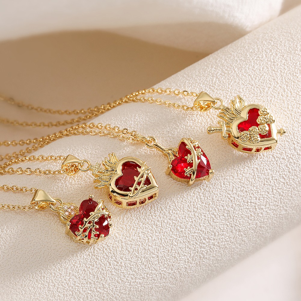 Sublime Copper Plated Love Locket Necklace Enhanced with Shimmering Diamonds - Picture 7 of 9