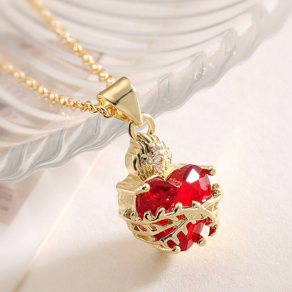 Sublime Copper Plated Love Locket Necklace Enhanced with Shimmering Diamonds - Picture 9 of 9