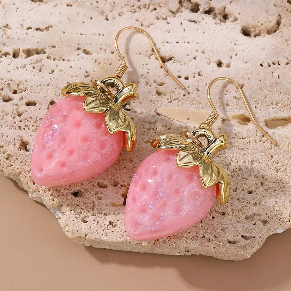 Trendy Strawberry Earrings Perfect for Daily Wear and Special Occasions - Picture 18 of 18