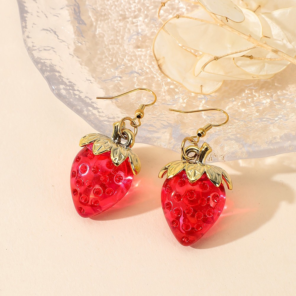 Trendy Strawberry Earrings Perfect for Daily Wear and Special Occasions - Picture 17 of 18
