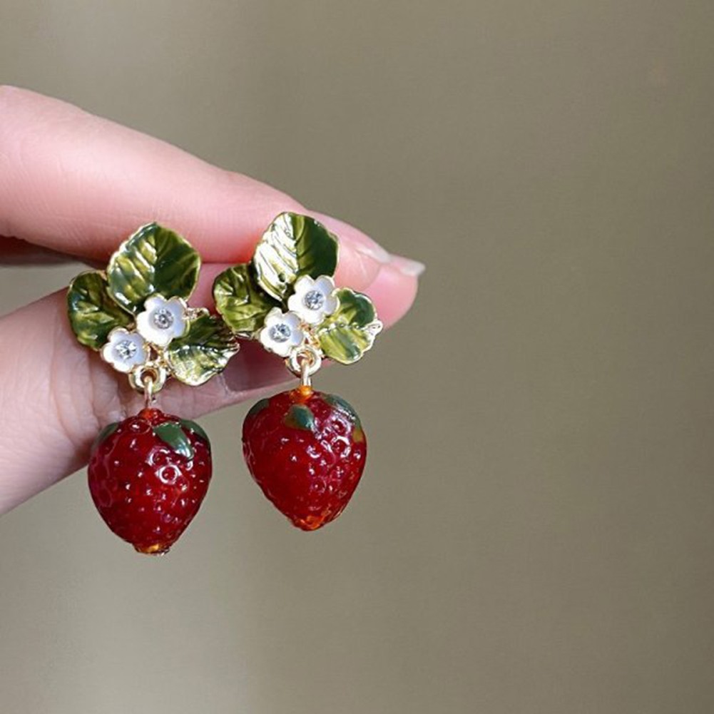 Trendy Strawberry Earrings Perfect for Daily Wear and Special Occasions - Picture 15 of 18