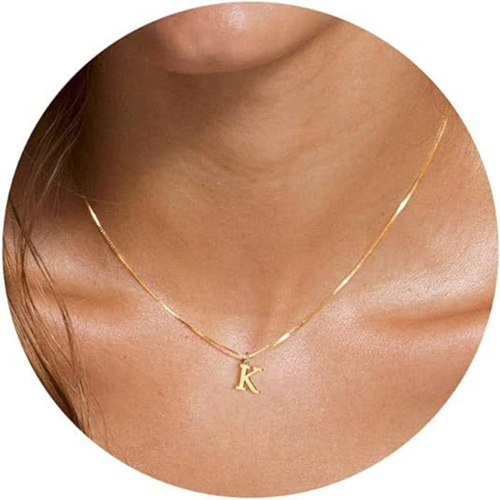 Gold Letter Necklace Pendant Perfect Addition to Your Jewelry Collection