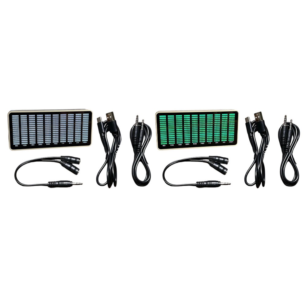 Pitxsgsia LED Musik-Spektrum-Anzeige – 11x3,3 Cm, Sprachgesteuert, Mit Typ-C-Anschluss, Für Audio-Deko